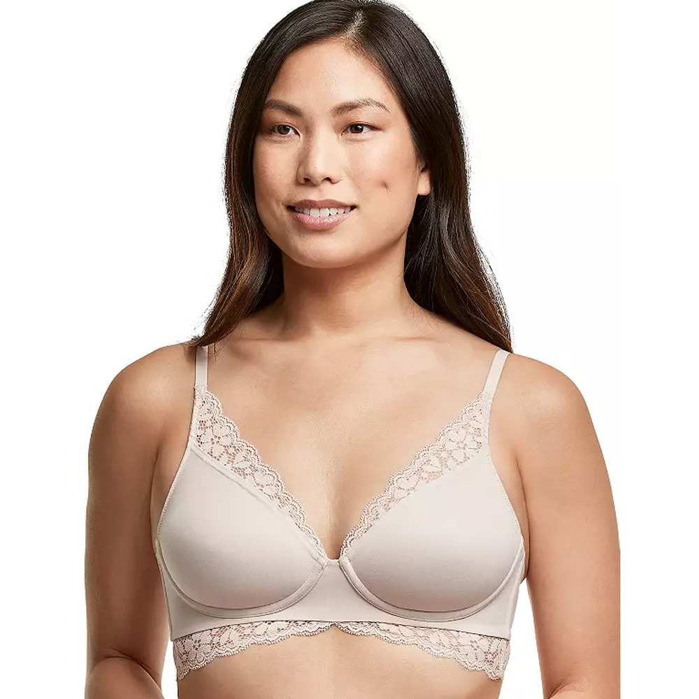 Maidenform Pure Comfort Beige Convertible Adjustable Wire Free Bralette Size 38C